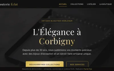 Aperçu du site de démonstration Bijouterie Éclat
