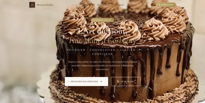 Site vitrine pâtisserie