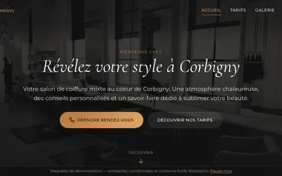 Aperçu du site de démonstration Studio Lumière
